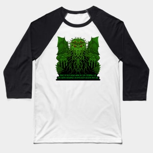 Green Cthulhu Baseball T-Shirt